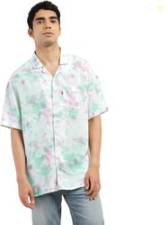 LEVI'S Men Boxy Fit Dyed/Ombre Lapel Collar Casual Shirt