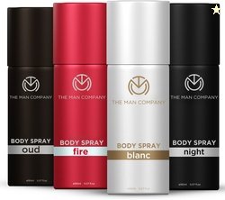 THE MAN COMPANY Blanc, Fire, Night & Oud Deodorant Set | Long-Las...mo