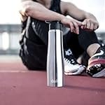 Clazkit Optimus Sporty Stainless Steel Water Bottle 1000ml |ISI Certified| Leakproof, Rust-Free, BPA-Free, Durable for College, Fridge, Sports, Gym, Yoga & Office â Easy to Clean & Reusable