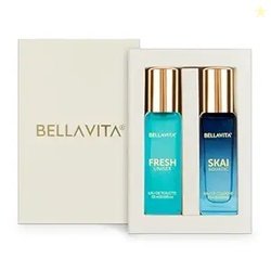 BELLAVITA Skai Aquatic EDC & Fresh EDT | Long Lasting 2x20ml Perfume f