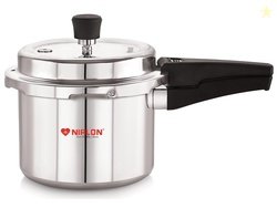 NIRLON Aluminium Eco Gas Compatible Pressure Cooker with Safety Plug,