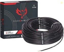 AKIA KABLES 1 SQ MM PVC Insulated CLADAL Copper Wire, S...