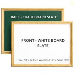 YAJNAS 10x12 Inch Non-Magnetic Double Sided Wooden Frame White & Green