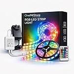 One94Store 5 Meter RGB LED Strip Lights with Adapter | 300 LEDs Multicolor Strip Light with 16 Mode Remote Controller | LED Lights for Home Decoration, Bedroom, Diwali & False Ceiling Lighting