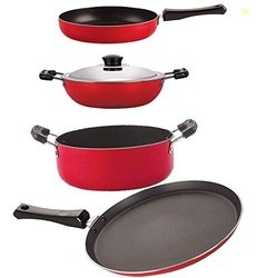 Nirlon Kitchenware Cookware 3 Layer Superior Coating Gift Set of 4 Pie