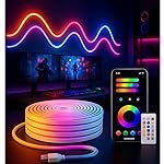 One94Store 5 Meter Smart RGB Neon LED Strip Lights with App & Remote | Music Sync Rope Light for Room, Gaming, Party, Diwali & Home Decoration