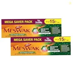 Dabur Meswak Complete Oral Care Toothpaste - 800g (400g x 2, Pack of 2