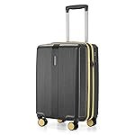 Provogue Primea Small Cabin Trolley Bag, 55 cm, 20 inch Suitcase, PC Hard Luggage, Anti-Theft Zipper, TSA Lock, Built-in Expander, Built-in Wet Pouch, 8 Wheels, 3 Years Warranty,Grey