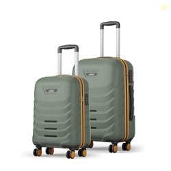 Safari Cabin Crescent 8 Wheels Set of 2, & Check-in Trolley Bags Hard
