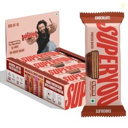 SuperYou Chocolate Protein Wafer Bars (Pack of 10)|10g Protein, 3g Fib