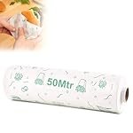 GLUNÂ® 50 Meter Graseproof Wrapping Paper Roll, Non-Stick Back Food Wrapping Paper, Roti Wrapping, Baking Non-Stick, Re-Heatable, Oven Safe Paper
