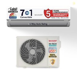 Sharp 1.5 Ton 3 star, New Star Rated, Split AC (5 Years comprehensive