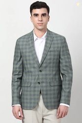 PETER ENGLAND Men Tuxedo Style Checkered Suit