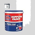 Nippon Paint Quick Coat Interior Emulsion Paint – 10 KG (WHITE)-Quick Drying, Good Coverage, Low VOC-Paint for Wall, Living Room