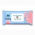 Parachute Advansed Baby | Face & Body Baby Wipes | With Virgin Coconut Oil & 99% Pure Water | Hypoallergenic, Dermatologically Tested & pH Balanced | Moisture-lock Lid | 72 wipes