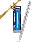 Reynolds Metal Pens (Iconic Silver) | Premium Pens For Gifting | Retractable Pens For Personal & Professional Use | Stylish Gifts for Men & Women | Trim Ball Pens For Corporate Gifting | Blue Ink