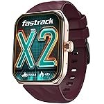 Fastrack New Limitless X2 Smartwatch|1.91″ Ultravu with Rotating Crown|60 Hz Refresh Rate|Advanced Chipset|Singlesync Bt Calling|Nitrofast Charge|100+ Sports Mode|Upto 5 Day Battery|Ip68,Wine Red