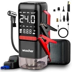 Woscher BoostMax 6-in-1 Battery Jump Starter for Car | Portable Jump S