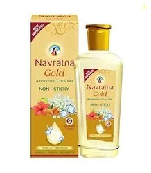 Navratna Gold Ayurvedic Cool Oil | Goodness of Almonds | Non-Sticky an
