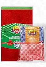 XTREAM-Bamboo Scourer Pad (2 Pcs Pack) and Microfiber Cloth 30 x 30cm (Pack of 5), 300 GSM Multicolour, Highly Absorbent and Multi Purpose.