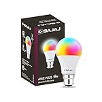 Bajaj 9W Smart LED Bulb |Bluetooth enabled B22D |16 million colors |4 Star Rated | Energy Efficient | Long Life & 240 Volts | 1 Year – Warranty (Pack Of 1 & Multicolour)