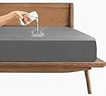 Trance 100% Waterproof Premium Mattress Protector for Double Bed King Size 78×72 Inches | Cotton Feel Mattresses Cover | Elastic Fitted | Fits Upto 10 Inch | Bed Protector Cover (78″x72″ King Grey)