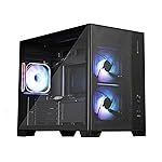 Zebronics Cube Gaming PC Cabinet, mATX/ITX Compatibility, 360mm Radiator Support, PWM ARGB Fan Setup, Tempered Glass Panel, Magnetic Dust Filter, Dual Chamber Layout (Mercury 20, Black)