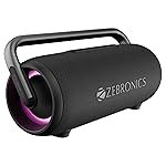 ZEBRONICS AXON 200 Portable Party Bluetooth Speaker, 180W RMS, 5 Drivers + 2 Passive Radiators, Z-Sync Mode, IPX6, Upto 10 Hours Playback, Rapid Charging, BT | USB | AUX, Fabric Finish, RGB, Deep Bass