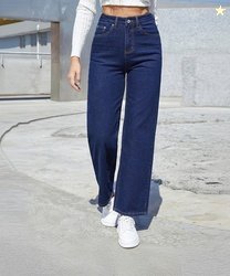 KOTTY Women Regular High Rise Dark Blue Jeans