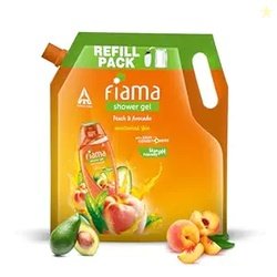 Fiama Body Wash Shower Gel Peach & Avocado, 1.4L Bodywash Refill Value