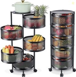 Zeekty Kitchen Trolley with Wheels, Kitchen Organizer Items and S...mo