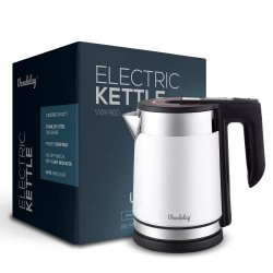 Vandelay Stainless Steel Electric Kettle (1.7L) | Double Wall, Cool To