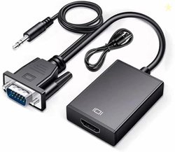 MICROWARE VGA Male & Audio to HDMI Female Converter Cable VGA + Audio