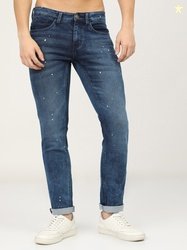 HIGHLANDER Men Slim Mid Rise Dark Blue Jeans
