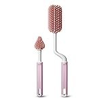 Mee Mee 360Â° Silicone Bristle Cleaning Brush Set | Included Components: Bottle Brush, Nipple Cleaner | BPA-Free Ergonomic Handle for Narrow & Wide Neck Bottles | Pink