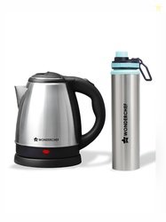 Wonderchef Acura Stainless-Steel Kettle- 1.5 L with Sippy Bottle -750m