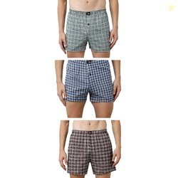 Rupa Jon Checkered Boxer Shorts for Men, 100% Cotton Material, Regular