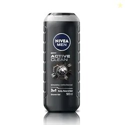 NIVEA MEN Active Clean Shower Gel,500 ml (Pack of 1)