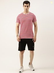 Sports52 wear Men Striped T-shirt With Shorts Training Tracksuit