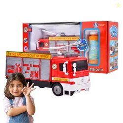 Kids Mandi Bubble Fire Fighting Truck Toy | Electric Bubble Fire Engin