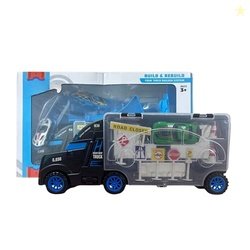 Kids Mandi Racing Vehicles Playset | Set of 6 Mini Toy Cars with Conta