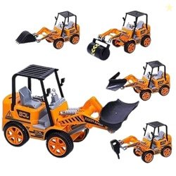 Kids Mandi Friction Trucks and Excavators Set - 6 Pieces Construction