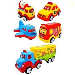 Kids Mandi Friction Powered Vehicle Toy Set for Kids Car, Truck, Bus &
