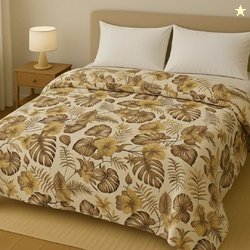 Raymond Home Floral Double Mink Blanket for  Heavy Winter (Polyes...mo