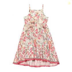 BIBA Girls Fit and Flare Knee-Length Cotton Flared Dress