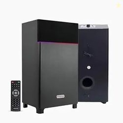 Boombox Tower Speaker with Wireless Mic, 80 W, LED Lights, FM Radio, U