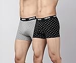Levi’s 022 Men’s Cotton Designer Trunk – Mid Rise, Outer Elastic Waistband (Pack of 2)
