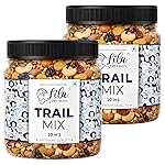 LILA DRY FRUITS Premium Trail Mix 1Kg (500g x 2) – Cashew, Raisins (Black and Golden), Almonds, Apricots, Roasted Pumpkin Sunflower Seeds, Cranberry, Amla, Yellow Dates Dry Fruits Perfect for Gifting