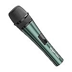 Amazon Basics Professional Microphone with On/Off Switch | Frequency Response: 40-18000 Hz | For Solo Vocals, Karaoke Singing, Speeches & Performances | Super-Cardioid Pickup Pattern