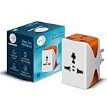 Wipro 3 Way Multiplug Adaptor with 3 Universal Sockets |Inbuilt Surge Protection & Power Supply Indicator | Compact & Light Weight | 6Amp Multiplug Socket for Home, Office | Pack of 1 (White)